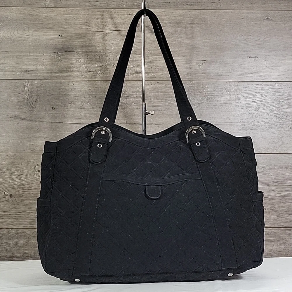 Vera Bradley Black Quilted Tote Bag - Women's Everyday Carry